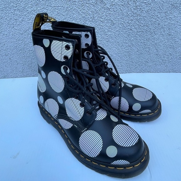 Dr. Martens 1460 WOMEN'S POLKA DOT SMOOTH LEATHER LACE UP BOOTS NEW - Picture 7 of 13
